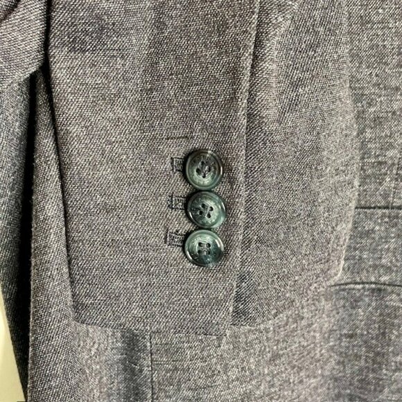 Talbots Aberdeen Twill Pique Knit Blazer - Denim Blue - 14 - Picture 9 of 12